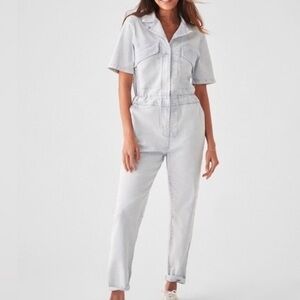 Faherty Blythe Denim Jumpsuit Size S